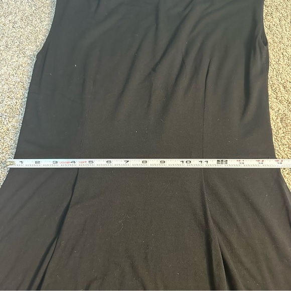 Boden Cap Sleeve Knee Length Jersey Knit Dress 8 Medium Black casual neutral - Picture 6 of 8